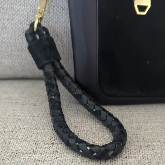 BCBGMaxAzria Black and Gold Wristlet Clutch - Picture 5 of 8
